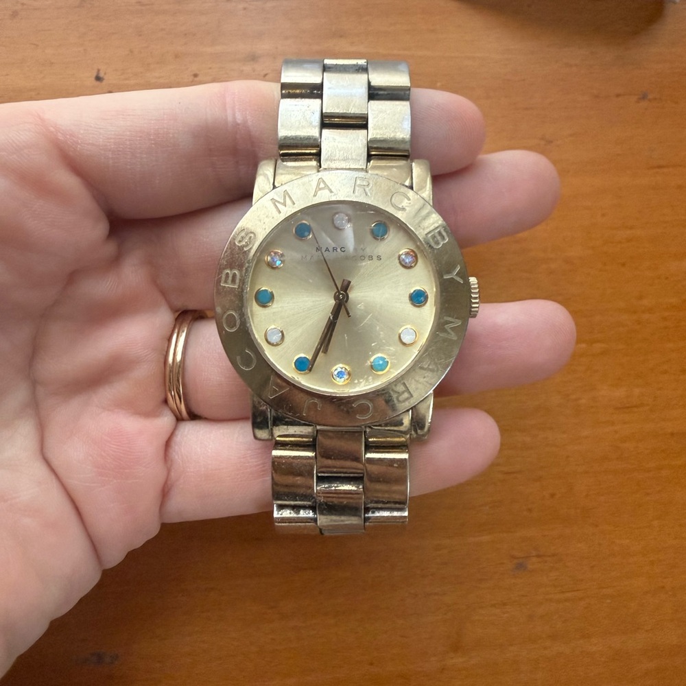Marc Jacobs Gold Watch with Blue Details